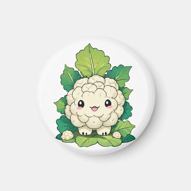Kawaii Blomkål Magnet (Framsidan)