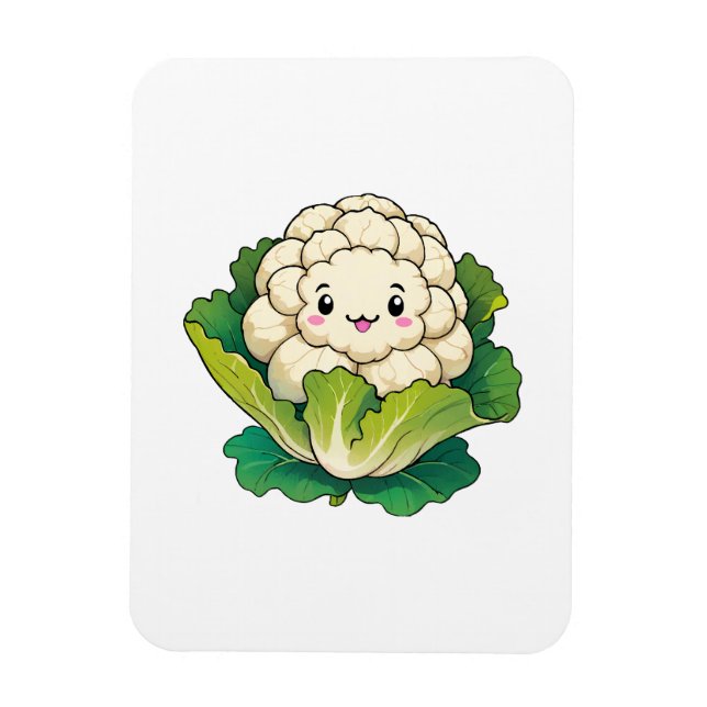 Kawaii Blomkål Magnet (Vertikal)