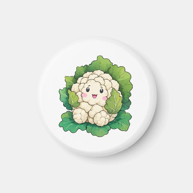 Kawaii Blomkål Magnet (Framsidan)