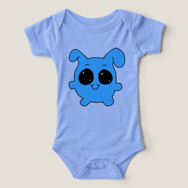 Kawaii Blue Bunny T-Shirt (Design Framsida)