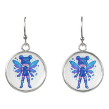 Kawaii Blue Fairy Earrings – Cute Magical Accessor
