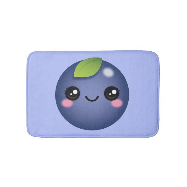 Kawaii Blueberry Bath Mat Badrumsmatta (Framsidan)