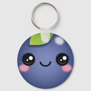 Kawaii Blueberry Keychain Nyckelring