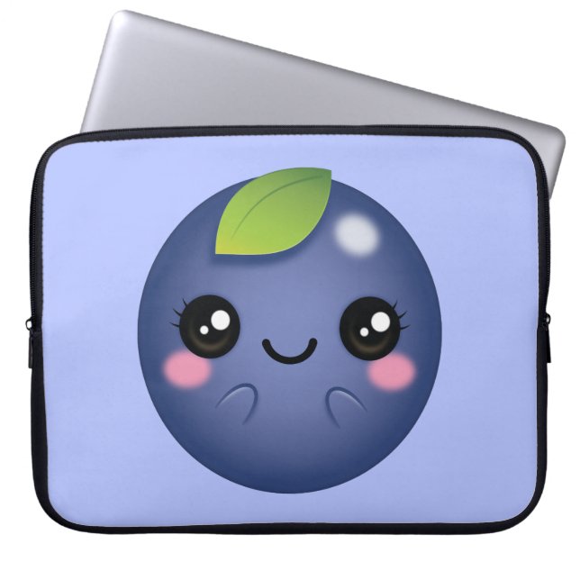 Kawaii Blueberry Laptop Fodral (Framsidan)