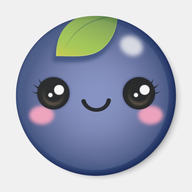 Kawaii Blueberry Magnet (Framsidan)