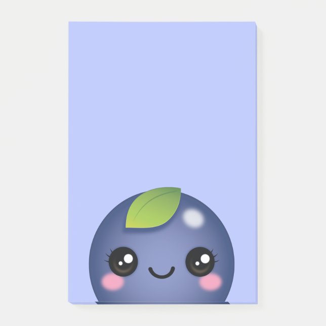 Kawaii Blueberry Post-it Notes (Framsida)