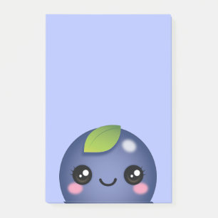 Kawaii Blueberry Post-it Notes Block