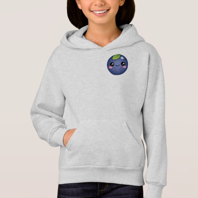 Kawaii Blueberry T Shirt (Framsida)