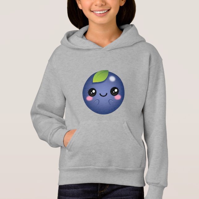 Kawaii Blueberry T Shirt (Framsida)