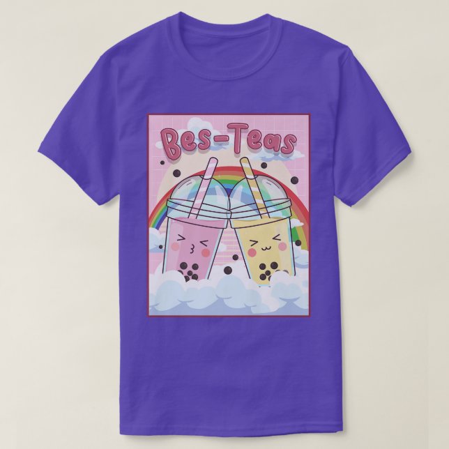 Kawaii Boba Bubble Mjölk Tea Bes Teas Aesthetic 11 T Shirt (Design framsida)