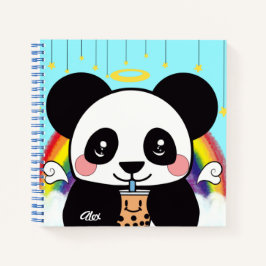   Kawaii Boba Panda Björn Anteckningsbok