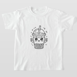 Kawaii boba te-färgning t shirt