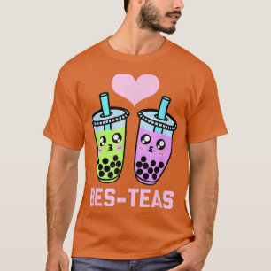 Kawaii Boba Tea Besties Matching Couple Bes Teas B T Shirt