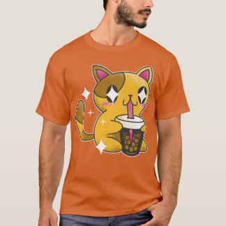 Kawaii Boba Tea Cat Japan Sweet T Shirt