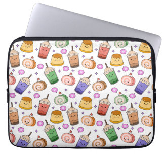 Kawaii Boba Tea Mönster Laptop Fodral