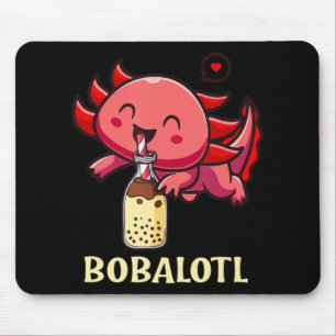 Kawaii Bobalotl Axolotl Boba Tea Bubble Mjölk Anim Musmatta