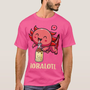 Kawaii Bobalotl Axolotl Boba Tea Bubble Mjölk Anim T Shirt