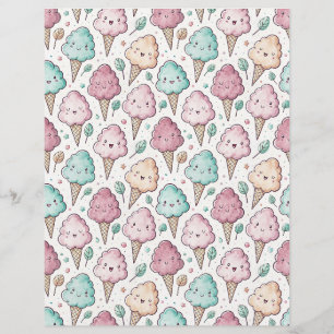 Kawaii bomullssockermönster scrapbookpapper
