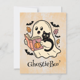 Kawaii boo, söt pooky halloween vykort