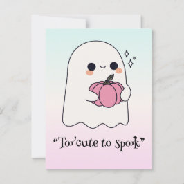 Kawaii boo, söt pooky halloween vykort