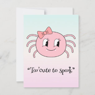 Kawaii boo, söt pooky halloween vykort