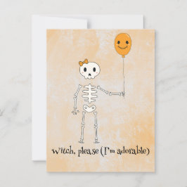 Kawaii boo, söt pooky halloween vykort