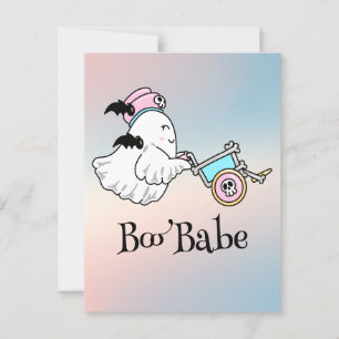Kawaii boo, söt pooky halloween vykort