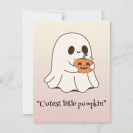 Kawaii boo, söt spöklik Halloween Vykort
