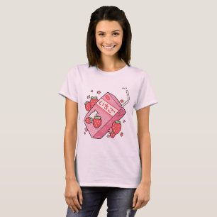 Kawaii boxas japansk jordgubbefruktsaft t shirt