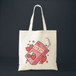 Kawaii boxas japansk jordgubbefruktsaft tygkasse<br><div class="desc">Kawaii boxas japansk fruktsaft gjort i en gullig Animestil.</div>