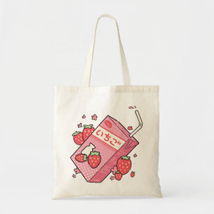 Kawaii boxas japansk jordgubbefruktsaft tygkasse