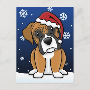 Kawaii Boxer julvykort Helg Vykort