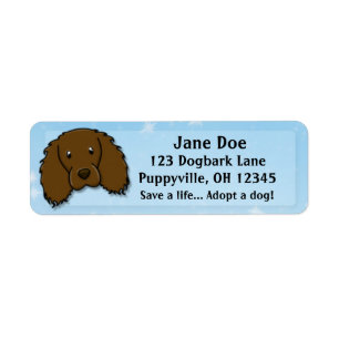 Kawaii Boykin Spaniel Returadress Etikett