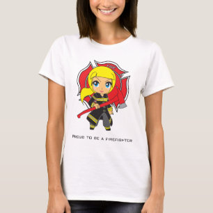 Kawaii brandmanflicka - anpassade t shirt