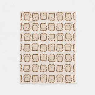Kawaii Bread/Toast Fleece Blanket