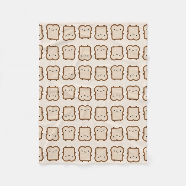 Kawaii Bread/Toast Fleece Blanket (Framsidan)