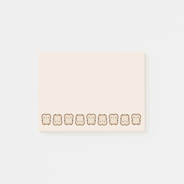 Kawaii Bread/Toast Post-it Block (Framsida)