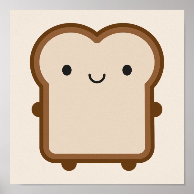 Kawaii Bread/Toast Poster (Framsidan)