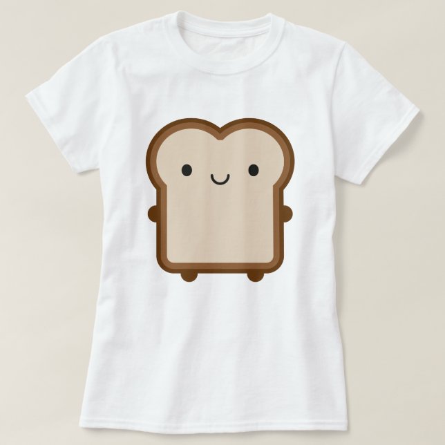 Kawaii Bread/Toast T Shirt (Design framsida)