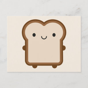 Kawaii Bread/Toast Vykort