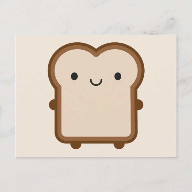 Kawaii Bread/Toast Vykort (Framsida)