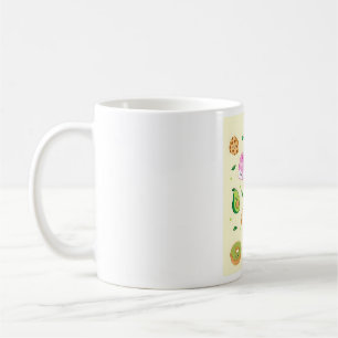 Kawaii Breakfast Mönster Kaffemugg