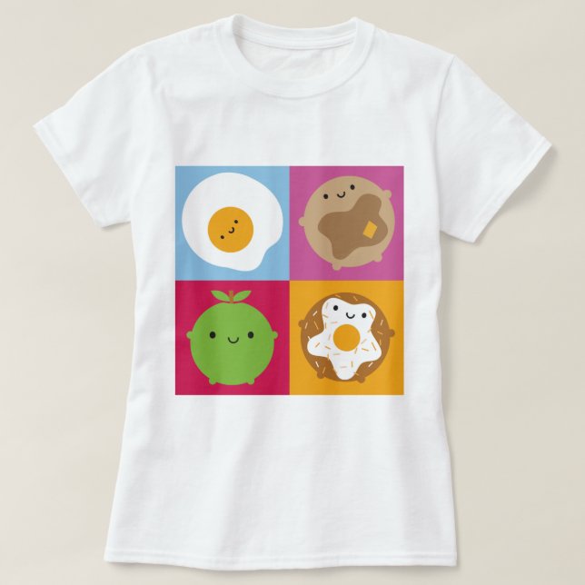 Kawaii Breakfast T Shirt (Design framsida)