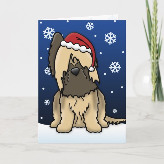 Kawaii Briard julkort Helgkort (Framsida)