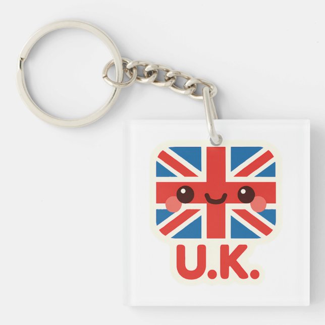 Kawaii British Flagga - Cute UK Design (Framsidan)