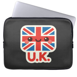 Kawaii British Flagga - Cute UK Design Laptop Fodral
