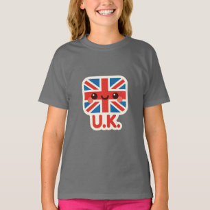 Kawaii British Flagga - Cute UK Design T Shirt