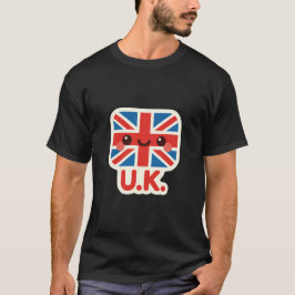 Kawaii British Flagga - Cute UK Design T Shirt