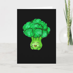 Kawaii Broccoli Cute Vegetables Veggie Roligt Food Kort