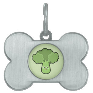 Kawaii broccoli ID-bricka husdjur